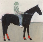 A girl riding a horse