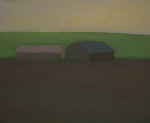 Two barns in a landscape
