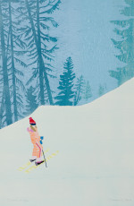 Skier in the mountains