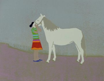 Girl and horse.