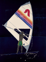 Man sailing during the night